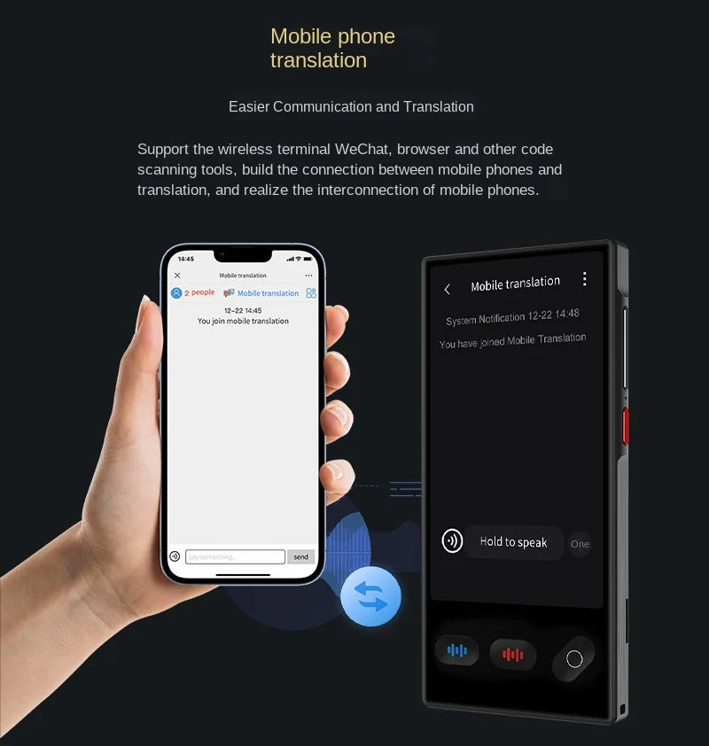 Portable S35 Translator Device Big Screen 148 Languages Voice Tradutor Intelligent Real-time Translating Offline Translation