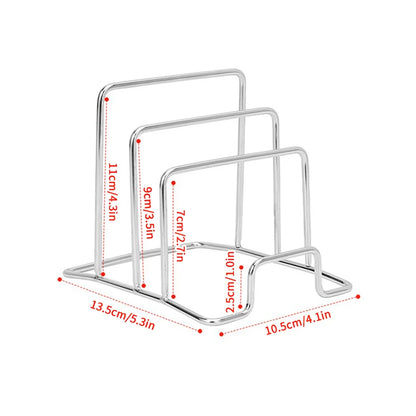 1PC Rack Shelf Stand Multi Layer Space Saving Rustproof Cutting Board Practical Kitchen Organizer Pot Lid Holder Iron Art Home