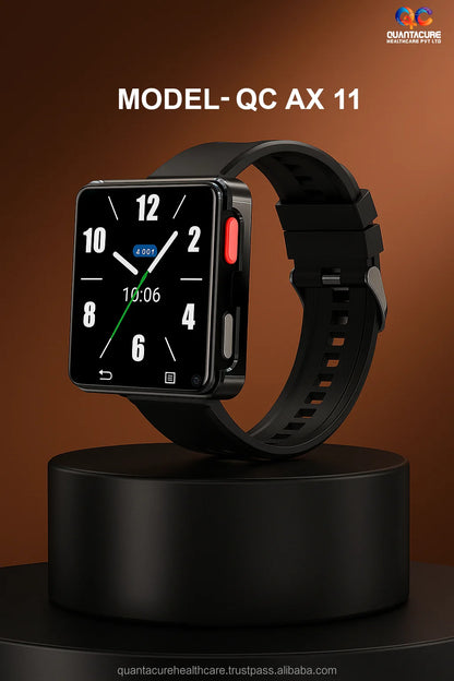 2025 QC AX11 S998 Android 11 Male Smartwatch 4G SIM 2.64\" Display Dual Camera Removable Shell 3+32GB Type-C Activity Tracker