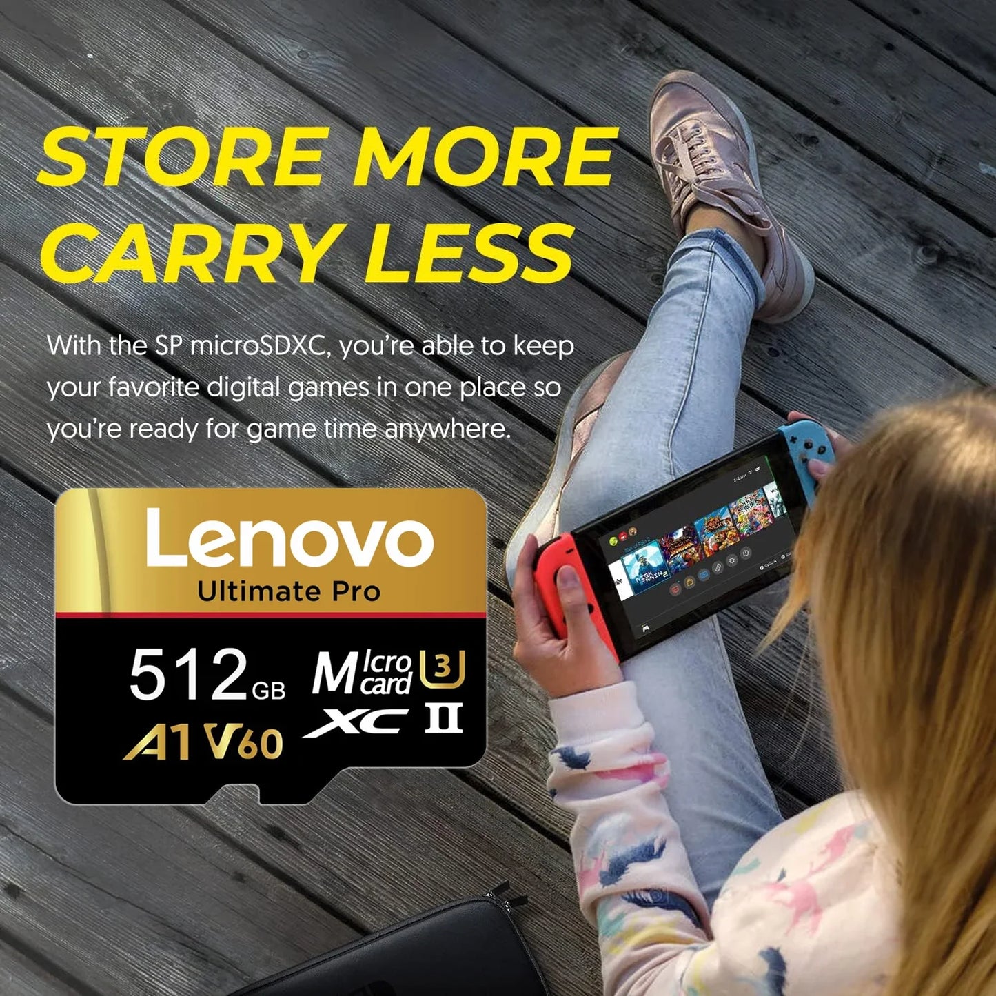 Lenovo SD Memory Card 2TB 1TB 512GB 128GB 256GB Micro SD Card V60 U3 Flash Cards TF Card Memory Microsd For Insta360 DJI Drone