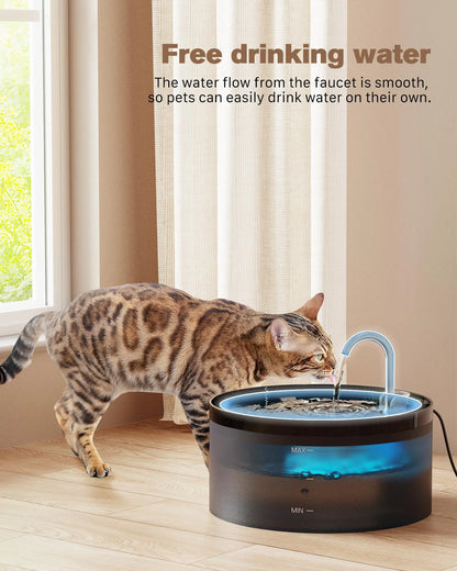 Pet Water Fountain Auto Filter Set Automatic Sensing Cat Drinker 2.1L Recirculate Filtring Drinking for Cat Dog Water Dispenser