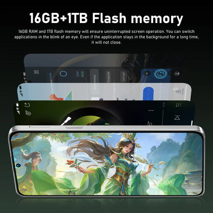 SALE NEW M17 Pro Max Global Version 7.3" HD Standby 22GB 2TB Snapdragon 8 Gen4 Dual Card 7800mAh 108M Android