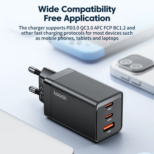 Toocki 67W GaN USB C Charger Fast Charging Multi-Color Type C Charger for Macook iPhone 15 14 13 12 Pro Max Samsung Xiaomi POCO by PDG ibma