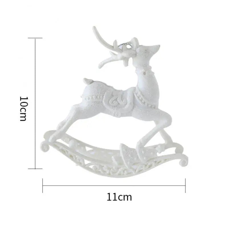 3Pcs Xmas Tree Pendants Snowflake Angel Deer Hanging Ornaments Christmas Decorations For Home Kids Toy New Year Party Decor