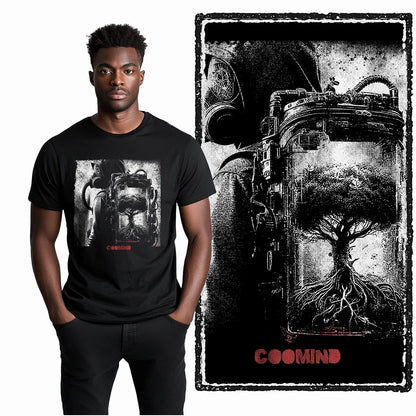 Coolmind U4 Streetwear Cool Print Exclusive Graphic T shirt fo men 100% Cotton Big Size vintage BLACK men's novelty tee shirt
