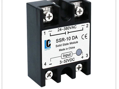 LCTC 10PCS SSR 10A 25A 40A 50A 60A 80A 100A Solid State Relay DC To AC AC To AC DC To DC Single Phase Control Relay