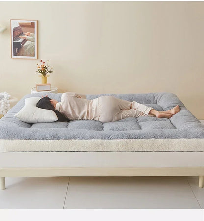 Thicken Winter Warm Lamb Cashmere Mattress High Quality Household Soft Pad Tatami Floor Mat Student Dormitory Single Mattresses