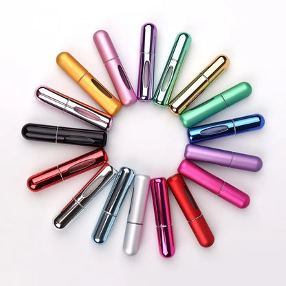 New Hot 5pcs Sets Portable 5ml Perfume Refill Bottle Refillable Spray Scent Pump Empty Atomizer Cosmetic Containers Travel Gift