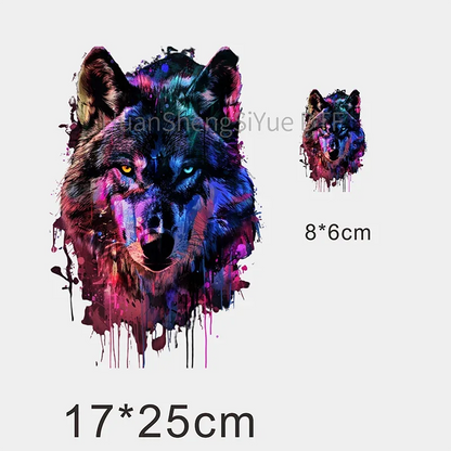 Color Fluid Painting Ironing Sticker Clothes DTF Fashion T-shirt Hoodie DIY Jacket Patch Hot Paste Paper Waterproof
