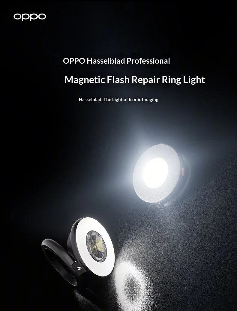 For Oppo Hasselblad Professional Magnetic Flash Light Super Brightening Unique One Click Exposure Continuous Flashing CCD Style