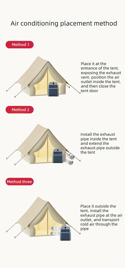 New Outdoor Portable Air Conditioner Compact Heating Cooling Mobile AC for Camping Tent
