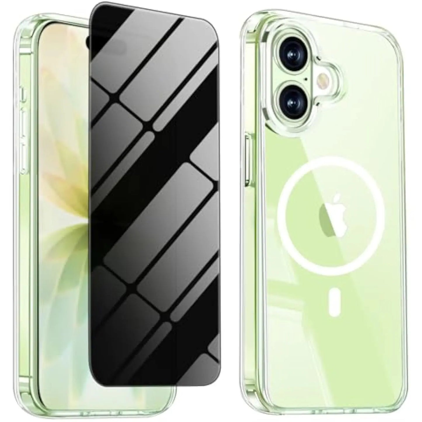 Transparent Magnetic for iPhone 17 Pro Max/17 Pro/17/17e/ Case with Privacy Screen Protector,[Non-Yellowing] Shockproof Clear