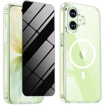 Transparent Magnetic for iPhone 17 Pro Max/17 Pro/17/17e/ Case with Privacy Screen Protector,[Non-Yellowing] Shockproof Clear