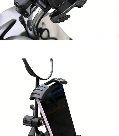 Bicycle Phone Clip Rearview Mirror Motorcycle Holder Rotating Knob Locking Mechanism Stability Enhancement Riding NavigationTool