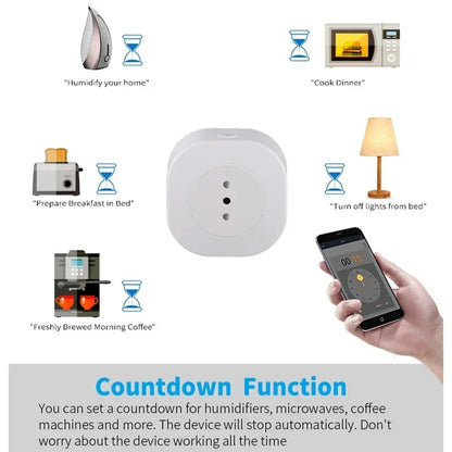 Wifi Smart Plug 16A Italy Chile Socket Power With Timer USB Charger Tuya SmartLife APP Voice Control Works For Google Home Alexa