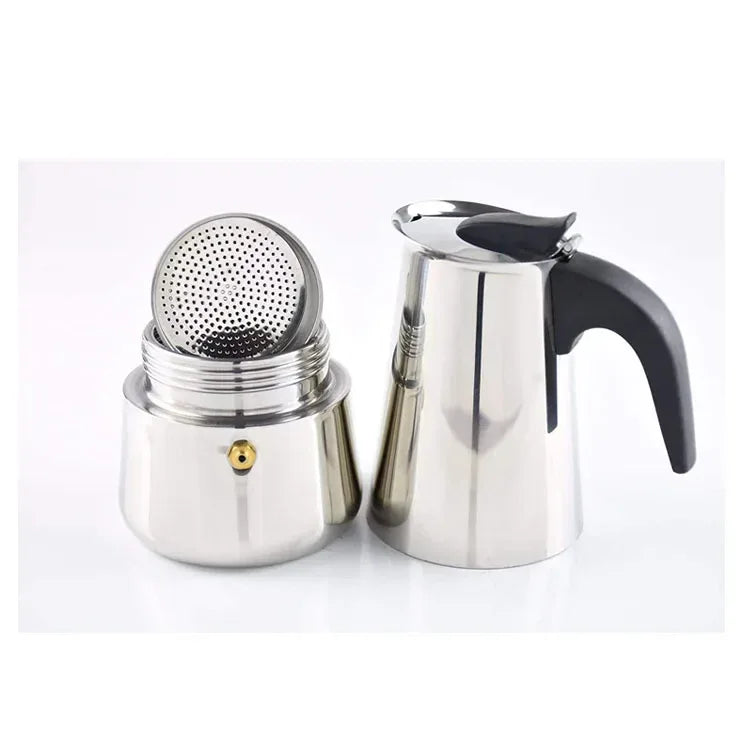 Stainless Steel Moka Pot Espresso Percolator Coffee Pots Electric Italian Turkish Portable Camping Moka Pots