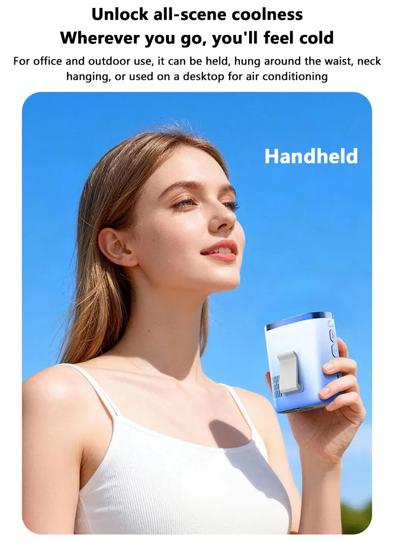 Lenovo Portable Waist Fan 100-Speed Strong Wind Rechargeable Neck Fan Quiet Long Battery Life Clip-on Fan for Outdoor Hiking