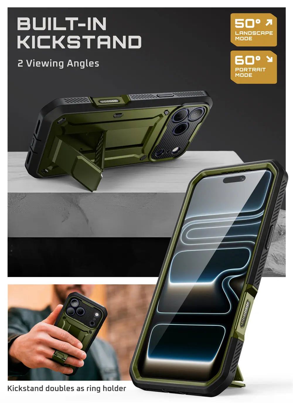 SUPCASE For iPhone 17 Pro Max Case 6.9" (2025) UB Pro Full-Body Heavy Duty Rugged Phone Case with Built-in Screen Protector