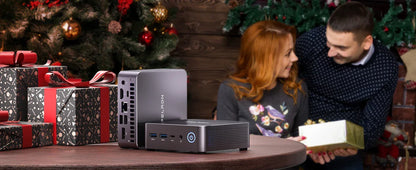 PELADN WO7 Mini PC AMD Ryzen 7 7735U (8C/16T, up to 4.75Ghz) 32GB DDR5+1TB SSD WiFi6 BT5.2 Quadruple-Display Mini Computer