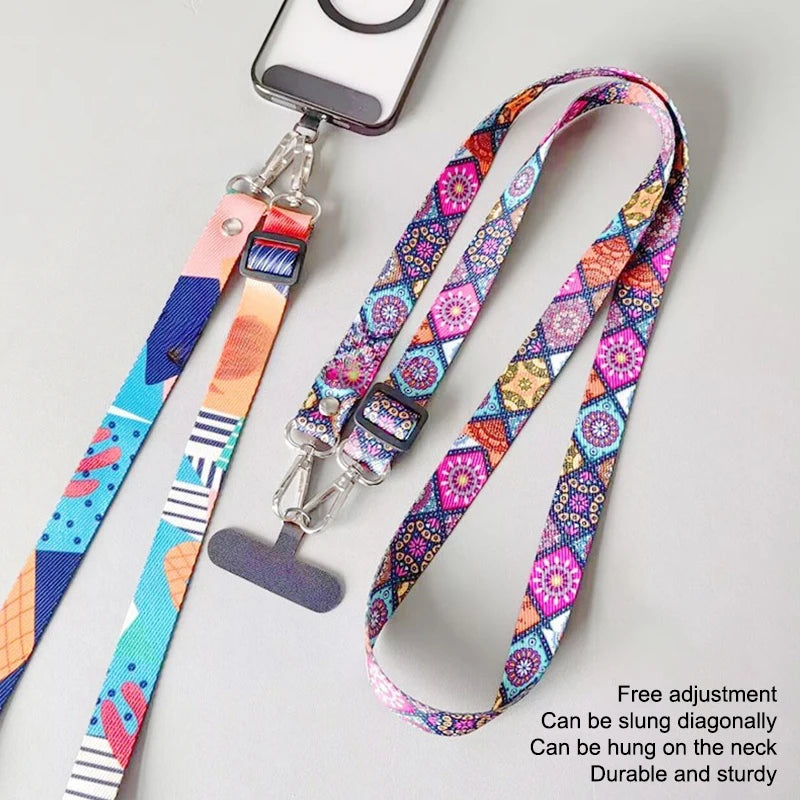 Universal Mobile Phone Lanyard, Adjustable, Neck & Crossbody Strap, Includes Anti-Loss Cable & Case Key Gasket