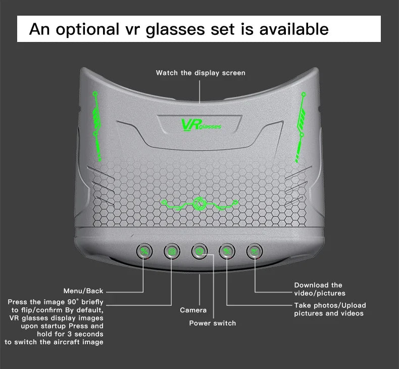 X228 Drone with VR Glasses 4K 2.4G WIFI Positioning Professional HD Aerial RC Plane HD Dual Camera Quadcopter Aerial Drones Toys