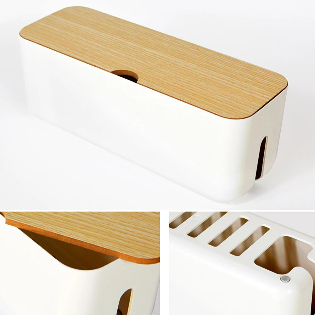 Cable Storage Box Power Strip Wire Case Anti Dust Charger Socket Organizer Network Line Storage Bin Charger Wire Management New