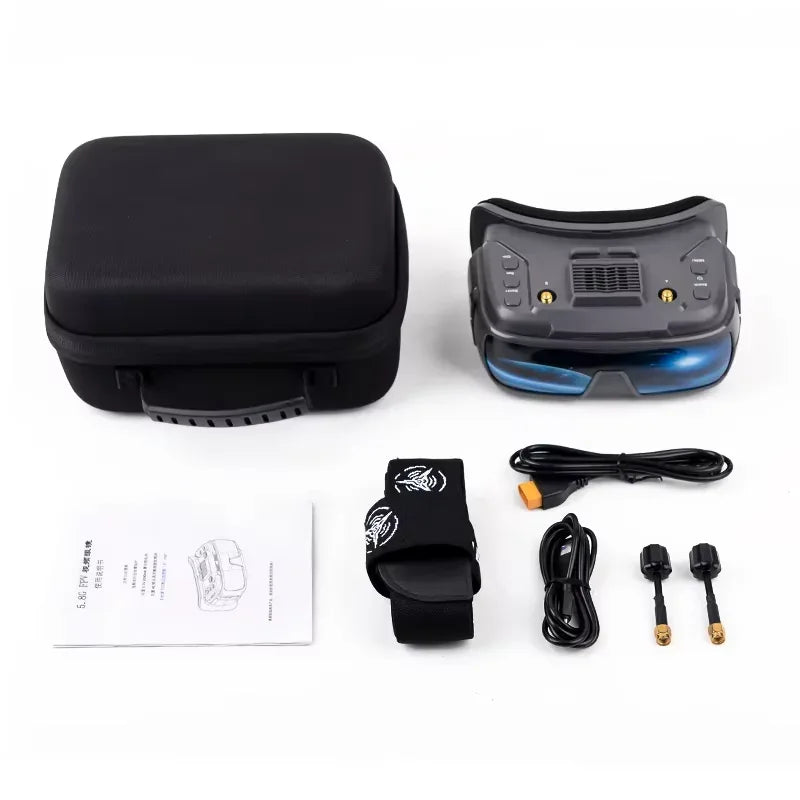 VR200 3.5-inch IPS Screen FPV Goggles 5.8G Analog With DVR 40CH Supports Analog FPV 1024 * 600px Resolution