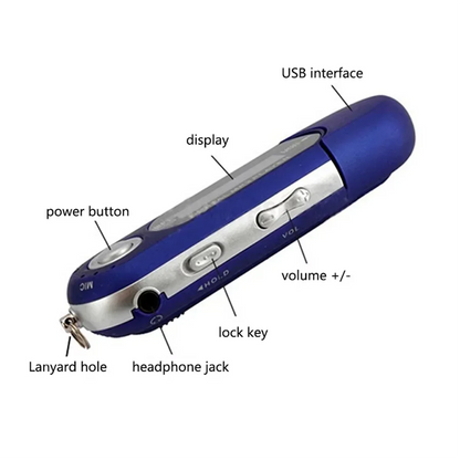 ABVO-Portable USB MP3 Player Music Player Digital LCD Screen Bluetooth FM Radio Multifunction MP3 Music Player