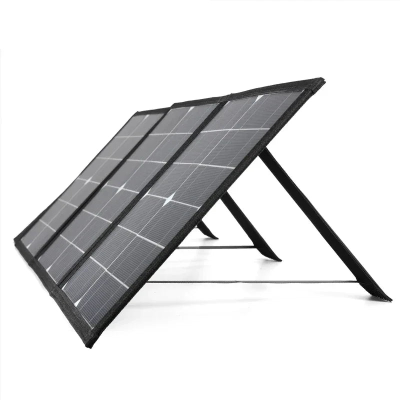100W Foldable Solar Panel DC+USB Fast Charging 18V Portable Folding Bag Power Bank for Mobile Phone Camping Outdoor Emergency