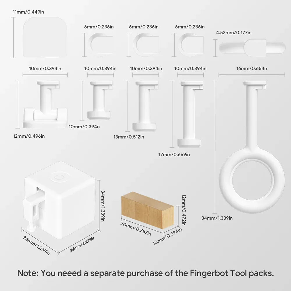 Aubess Tuya WiFi Finger Robot Switch Smart Home ZigBee Mechanical Arm Bot Button Pusher Smart Life Voice Control Alexa Google