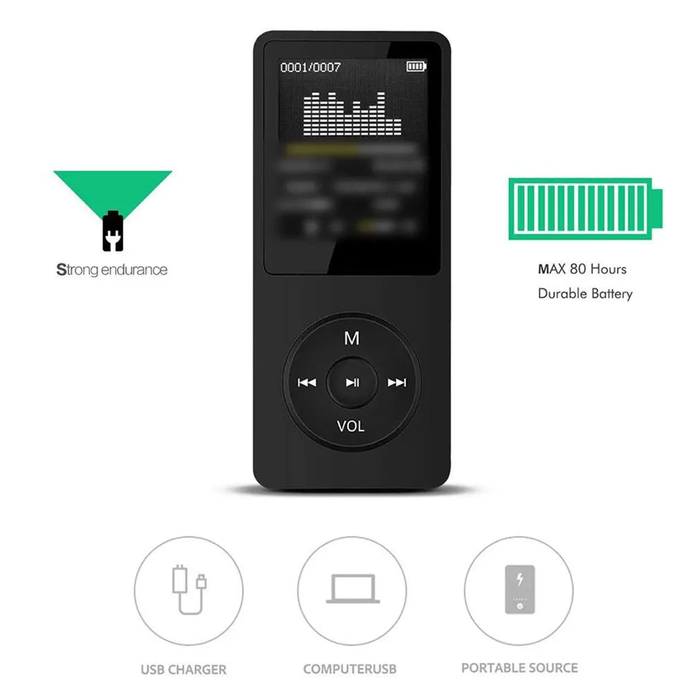 Portable MP3 Player With LCD Screen Built-in Microphone FM Radio Video Hifi MP4 Player Movies E-books Music Players Dropshipping