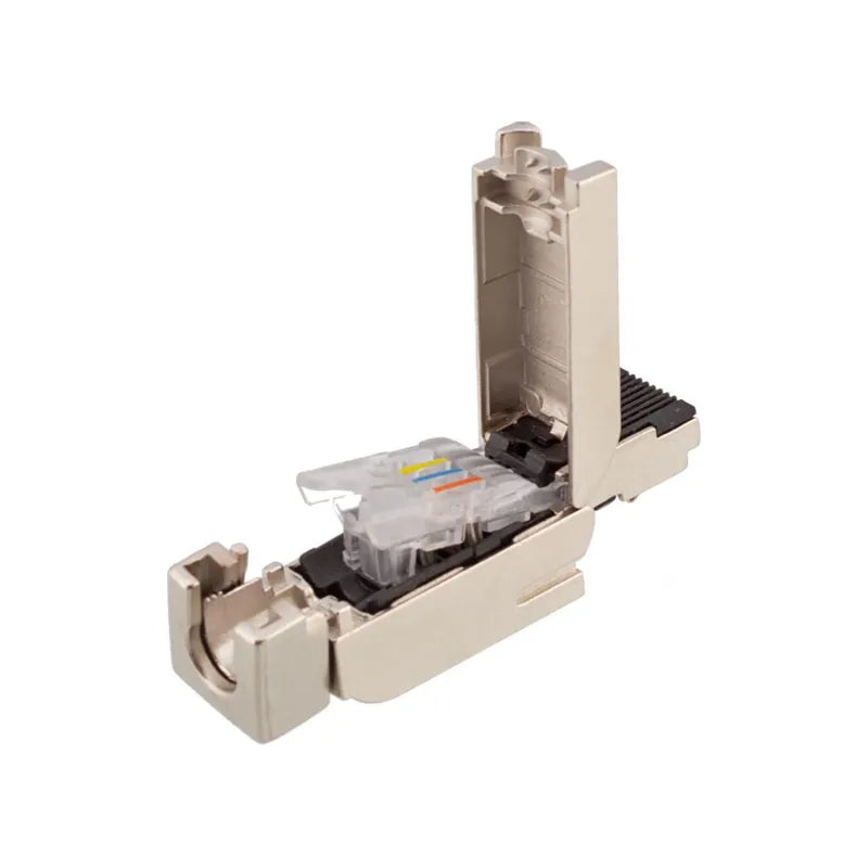 Straight RJ45 Data Fast connect Plug 4pin 8pin Industrial Metal Straight Ethernet RJ45 Connector CAT5E CAT6A Profinet RJ45 Plug
