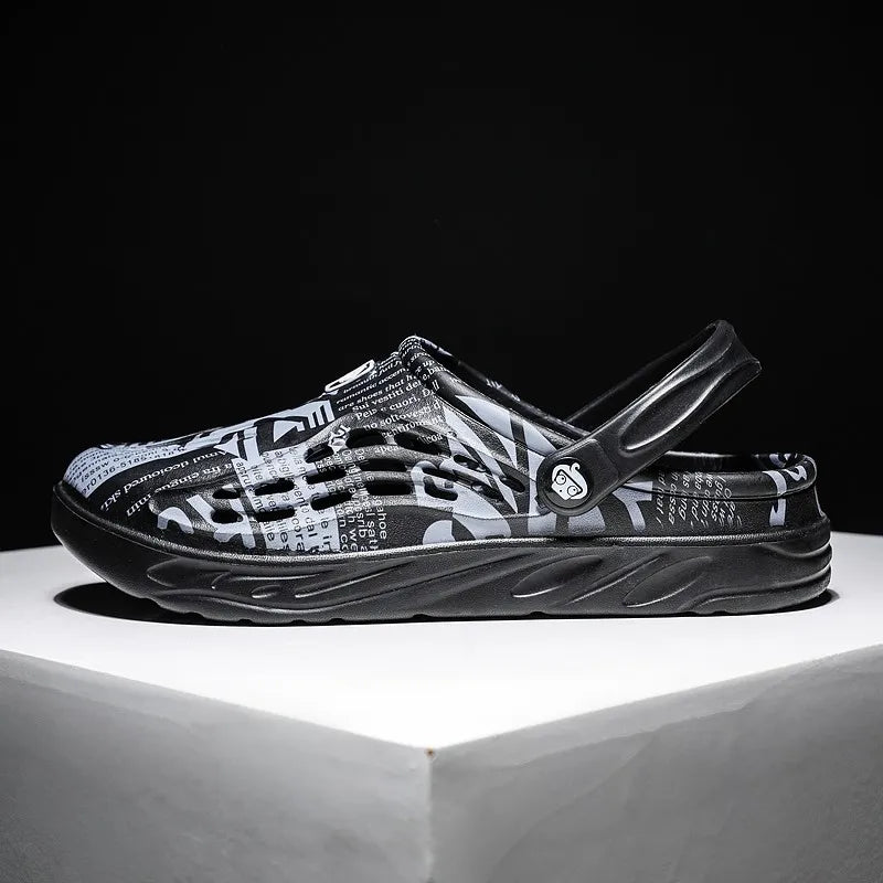 Plus Size 49 Men Non-slip Sandals Clogs Men and Women Home Beach Slippers Breathable Lightweight Men Outdoor House Slides