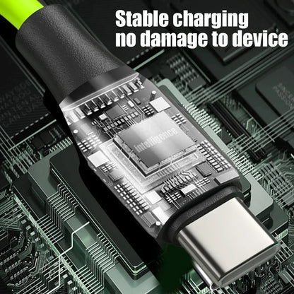120W USB C 2Ports Charger Kit Green Wall Plug EU/US Adapter Fast Charging For iPhone iPad Samsung Xiaomi USB Type C Data Cables