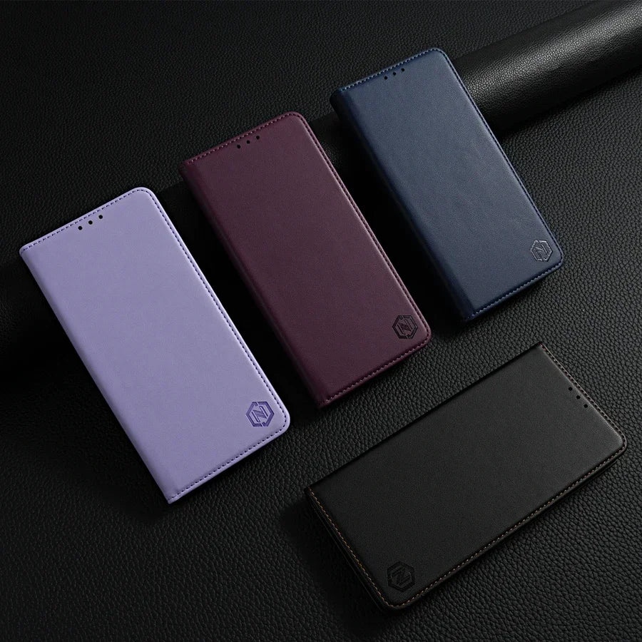 Wallet Skin friendly Magnetic Card Slot Flip Leather Case For Xiaomi 14T Poco X7 C75 M7/X6 Pro Redmi 14C 13 A4 Note 14 Pro+ 14S
