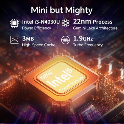 SOYO Mini PC Y5 Intel i3 4th Gen4030U 8GB RAM 128GB ROM Windows 10 WiFi BT4.2 Desktop Computer Multi-screen output