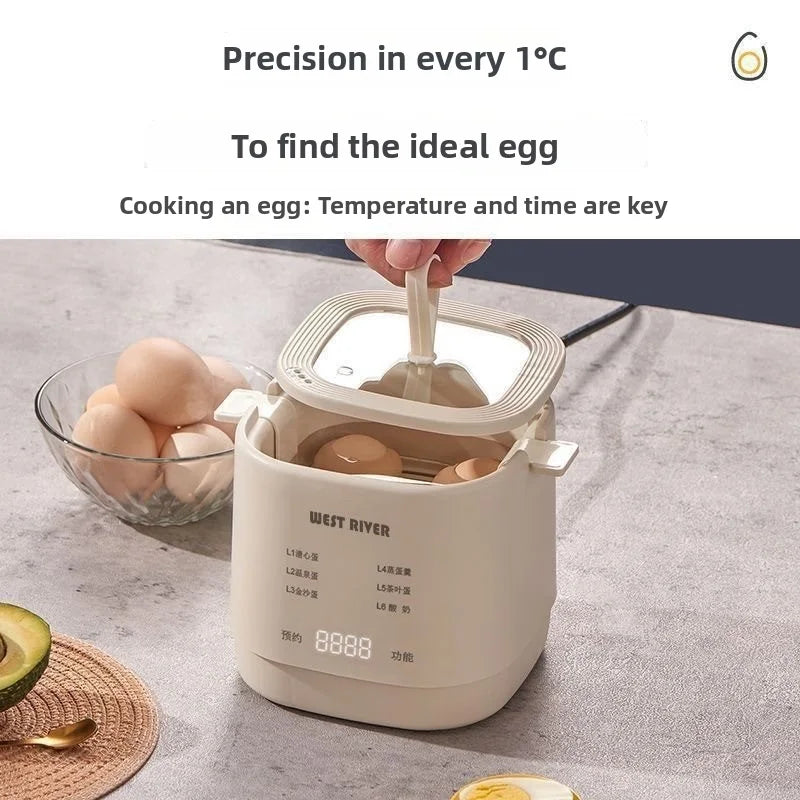 Electric Egg Cooker Multi-Functional Household Egg Cooker High Capacity Soft Medium Hard-Boiled Egg Cooker Egg Custard Steamer
