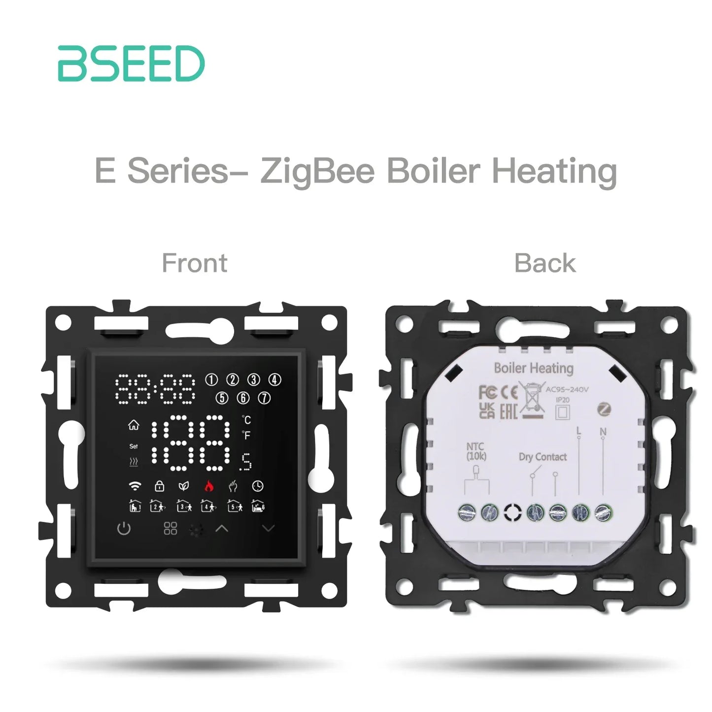 BSEED Zigbee Thermostat Modules Room Temperature Controller of Water/Electric Floor Heating Gas Boiler Tuya APP Work with Alex