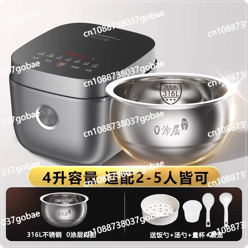 Rice Cooker 0 Coated Multifunctional Cooking Stainless Steel Household Rice Cooker F-40F316L