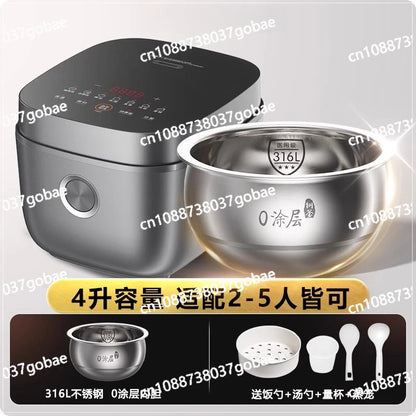 Rice Cooker 0 Coated Multifunctional Cooking Stainless Steel Household Rice Cooker F-40F316L