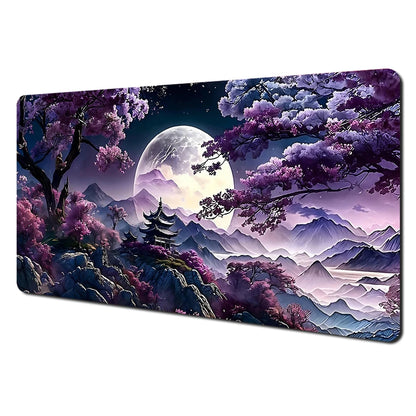 Red and Black Art Landscapes Large Mouse Pad Anti-Slip Durable Desk Mat Offices Accessories Keyboard Mouse Mat Tapis De Bureau
