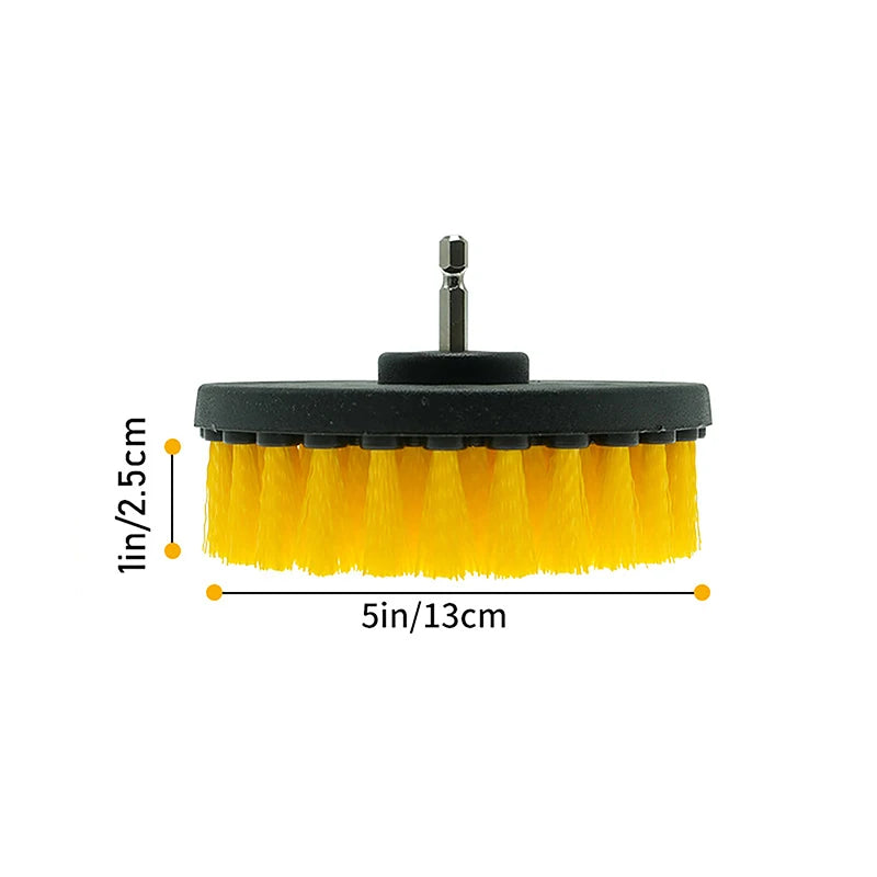 Electric Scrubber Grill Brush Kit 2/3.5/4'' Power Cleaning Brush for Car Bathroom Floor, Tub Shower Grout Nylon Attachments