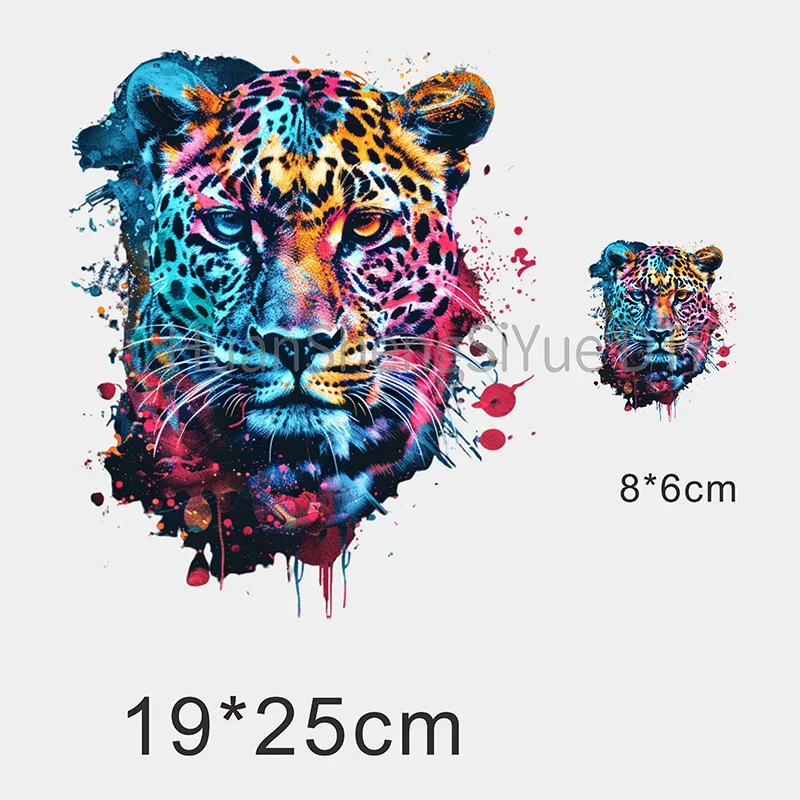 Color Fluid Painting Ironing Sticker Clothes DTF Fashion T-shirt Hoodie DIY Jacket Patch Hot Paste Paper Waterproof