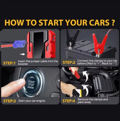 New 12V 99800mAh 3000A Car Jump Starter Car Battery Starters Portable Power Bank 12V Starting Device Booster  Petrol Diesel Car