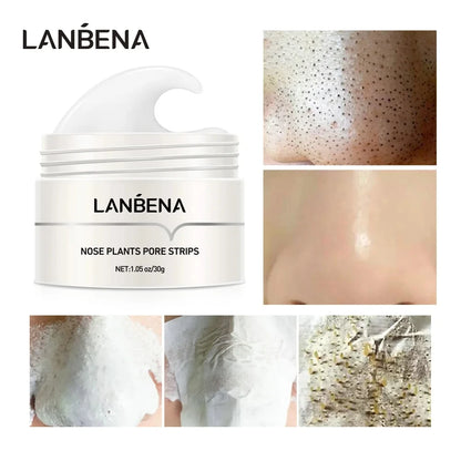 LANBENA Face Mask Blackhead Remover Skin Care Nose Mask Pore Strip Deep Cleaning Peeling Acne Treatment Facial Mask