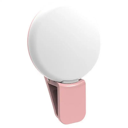 Portable Mini LED Selfie Ring Light for Mobile Phones Durable Three Step Dimming Photography Clip-On Fill Light for Perfect Self