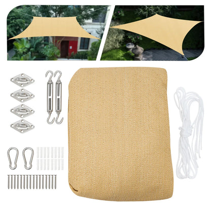 9.84*9.84ft Sun Shade Sails, Foldable Super Sun Shade Sail, Square Sun Shade Sail For Outdoor Garden Beach Camping