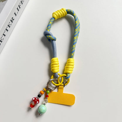 Wrist, Thumb, Mobile Phone Hanging Rope Dual Purpose Adjustable Short Braided Rope Strong and Durable for Men and Women