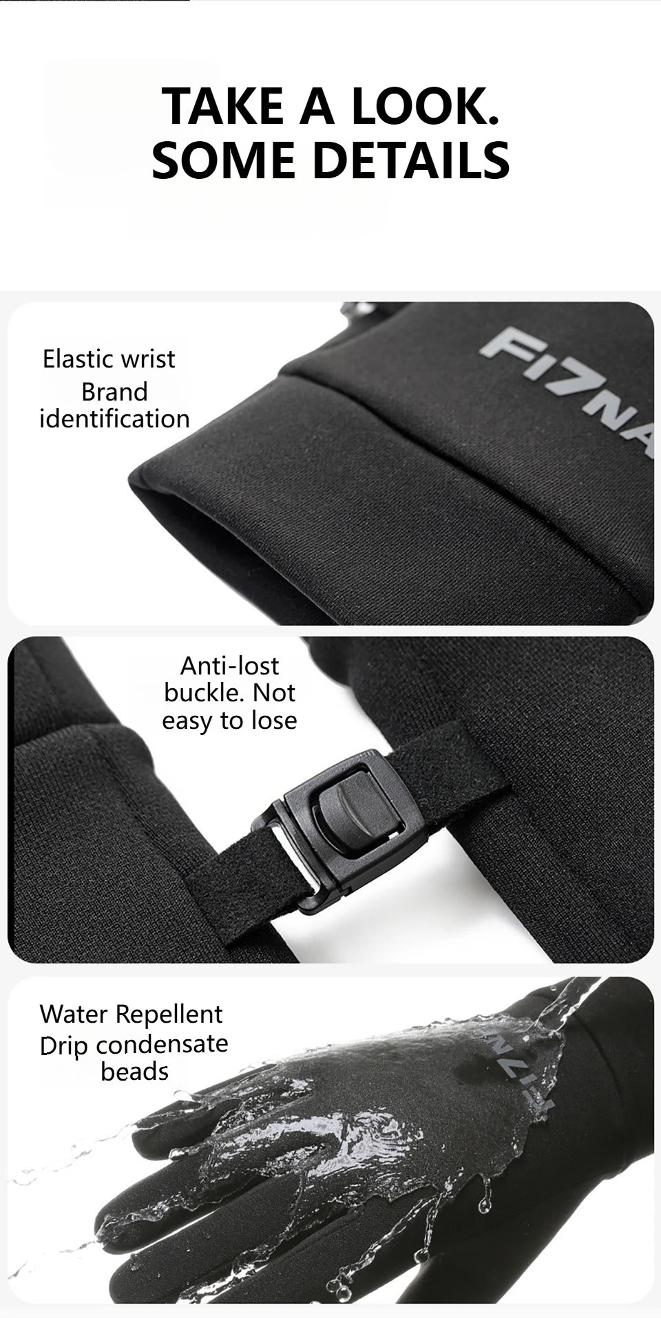 GTUBIKE Autumn Winter Outdoor Cycling Gloves Gym Fitness Sports Running Warm Touch Screen Nonslip Gloves Motorcycle Gloves