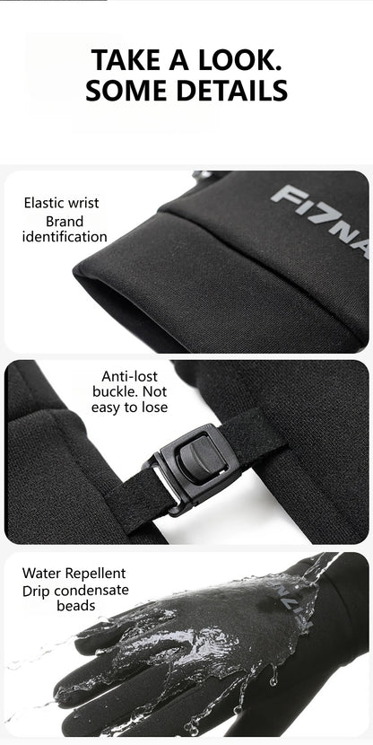 GTUBIKE Autumn Winter Outdoor Cycling Gloves Gym Fitness Sports Running Warm Touch Screen Nonslip Gloves Motorcycle Gloves
